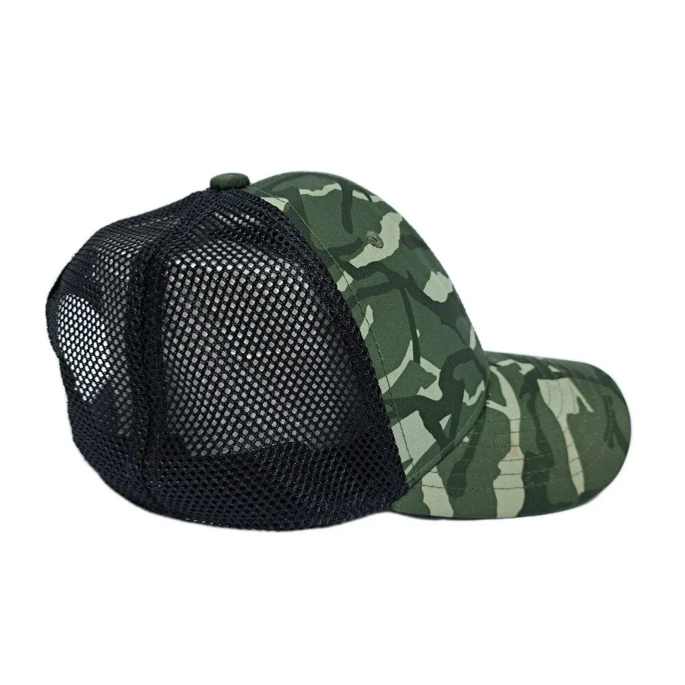 Under Armour Hunting Hat Youth Size Snapback Green Black Trucker Mesh Camo Cap